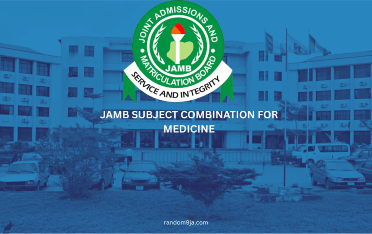 JAMB Subject Combination for Medicine
